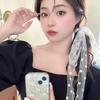 Fashionable Elegant Mesh Polka Dot Scarf For Women Summer Lightweight Sweet Versatile Scarf Pastoral Style Lace Hair Scarf