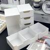 3-Tier Plastic Cosmetic Storage Box Organizer with Drawers Multifunctional Countertop Storage for Jewelry Office Supplies