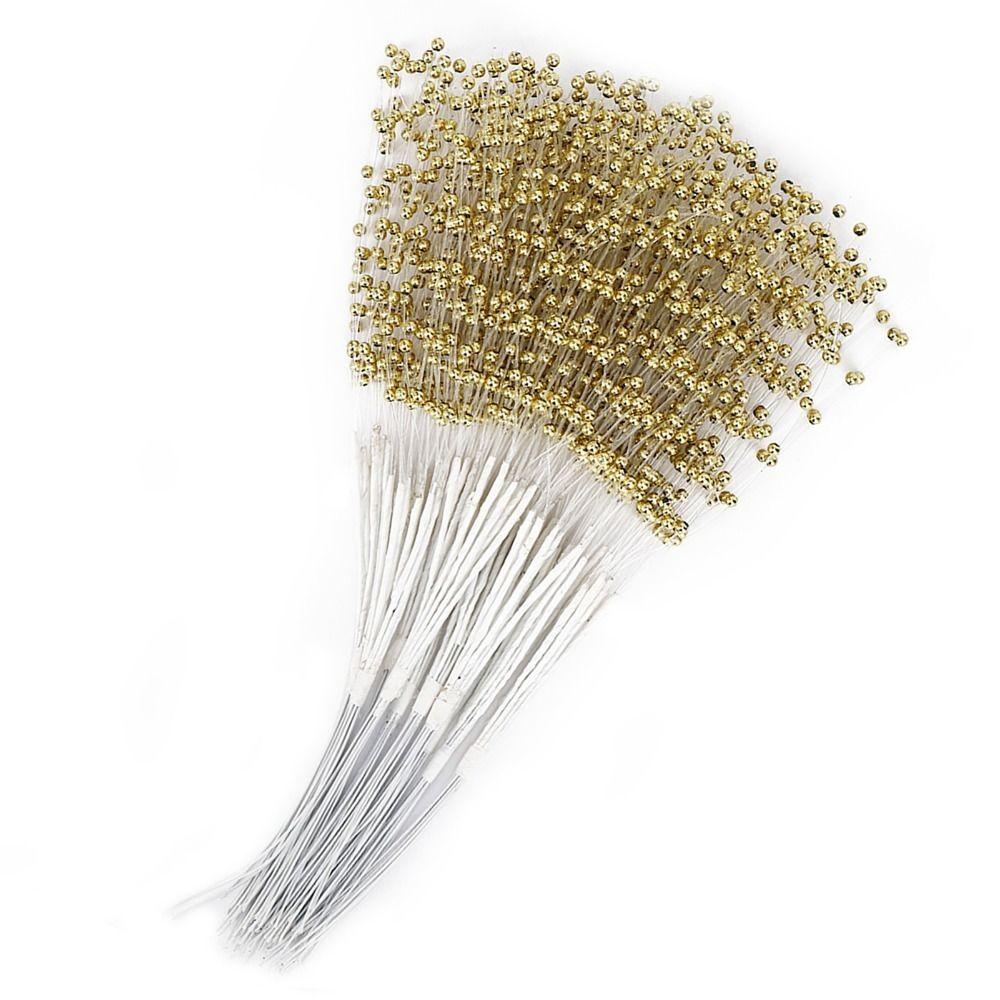 100pcs Artificial Pearls Pearl Sticks 3mm Bead DIY Accessories Decor String Pearls Wedding Party