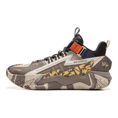 Li Ning Детская баскетбольная серия Универсальные Нескользящие Износостойкие Амортизирующие Средние Детские Баскетбольные Кроссовки Детские Кроссовки Пыльно-Серый YKBU082-3