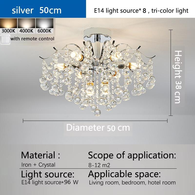 Luxury Modern Crystal Ceiling Chandelier Led Ceiling Pendant Lamp Dining Living Room Bedroom Home Decor Hanging Light Fixture