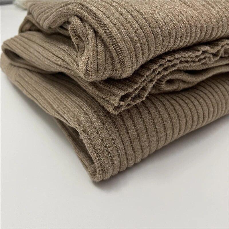 Осень-зима, женские комплекты из 2 предметов, вязаный спортивный костюм, свитер с круглым вырезом и широкие спортивные штаны, пуловеры, костюмы