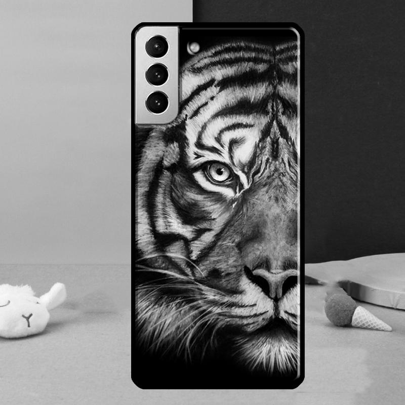 Чехол для телефона с изображением лица льва и тигра для Samsung Galaxy S25 Ultra S24 S23 Ultra S9 S10 S20 S21 S22 Plus S24 FE