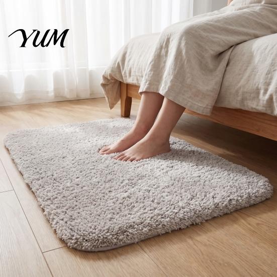 Water Absorbing Foot Mat Thick Plush Bath Rug, Extra Soft Absorbent Bathroom Non Slip Safety Shower Rug Fluffy Microfiber for Floor/Tub, 24 x 16 Inch