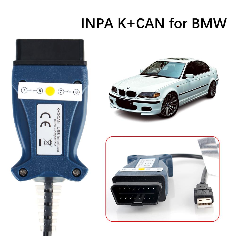 K+CAN для BMW E Кузов E46 E60 E87 MINI R50 OBD2 Сканер с переключателем Инструменты для диагностики автомобиля Кабель INPA Чип FTDI FT232