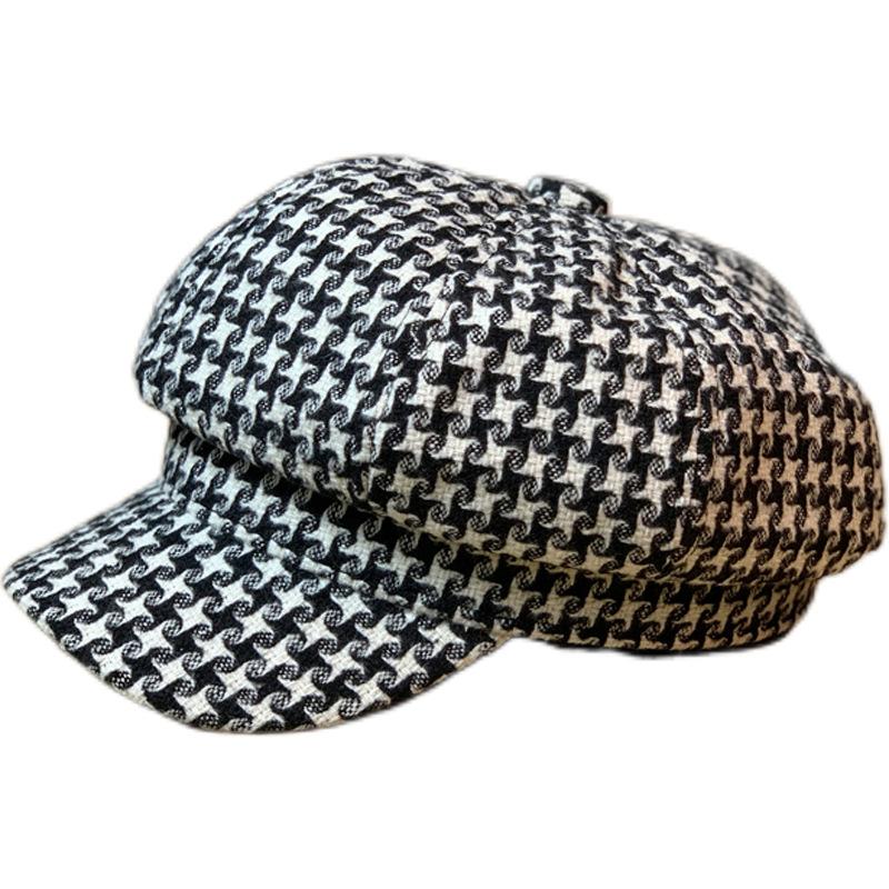 Восьмиугольная шляпа Женская Модная и Универсальная Осенне-зимняя Ретро Британская Шляпа Художника Корейский Стиль Модный и Универсальный Берет