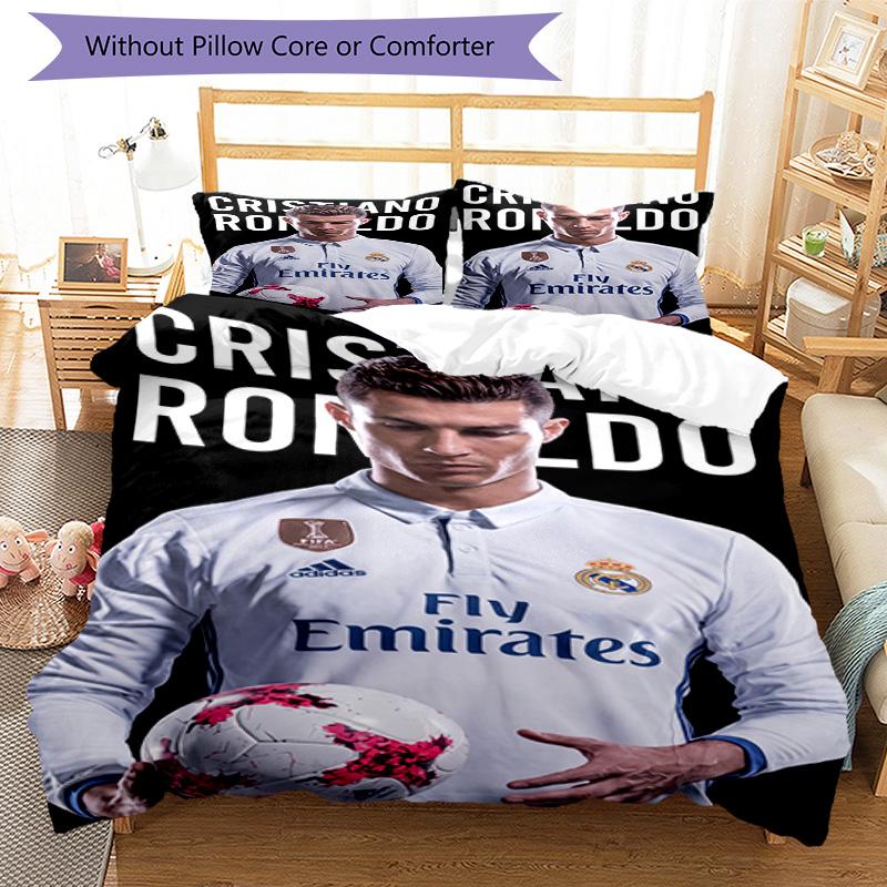 Ronaldo's Juventus Legacy Bedding Set, Breathable Duvet Cover with Pillowcases, Soft Bed Linen for Bedroom Home Decoration, Perfect Festival Birthday