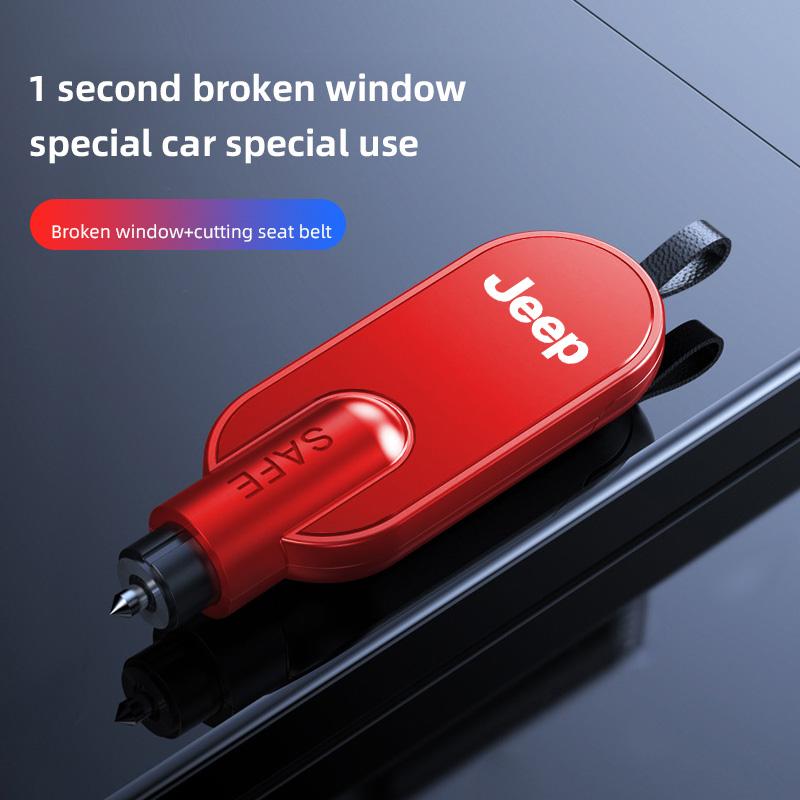 Car Window Breaker Emergency Hammer Seatbelt Cutter Escape Tools For Jeep Grand Cherokee Wrangler JK Gladiator Compass Renegade AJW1
