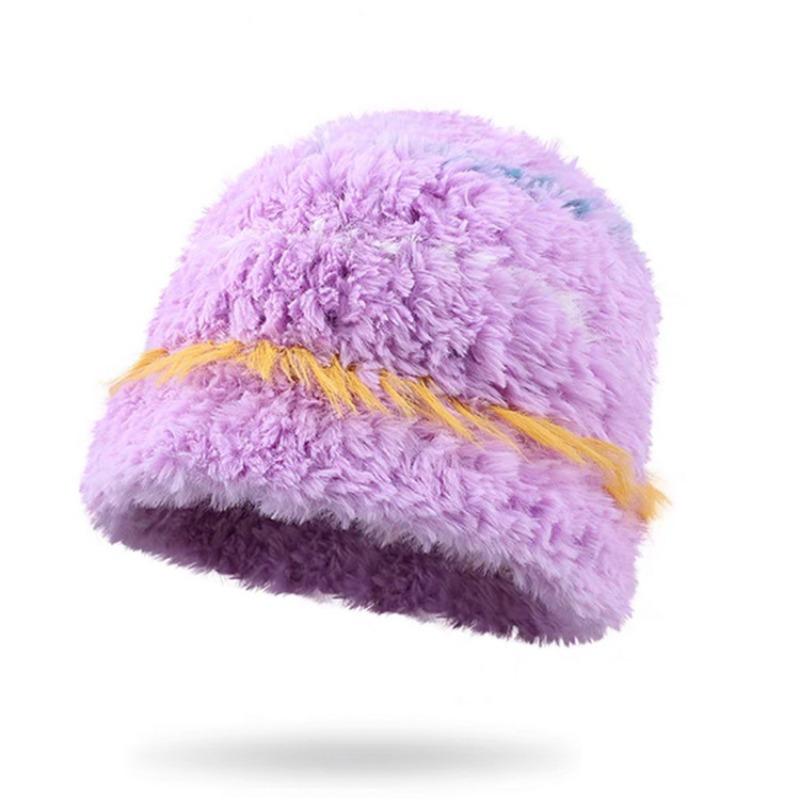 Корейские шапки-бини Ins Color Splicing, зимние, уличные, холодостойкие и теплые, защита ушей, плюшевые русские шапки для мужчин и женщин