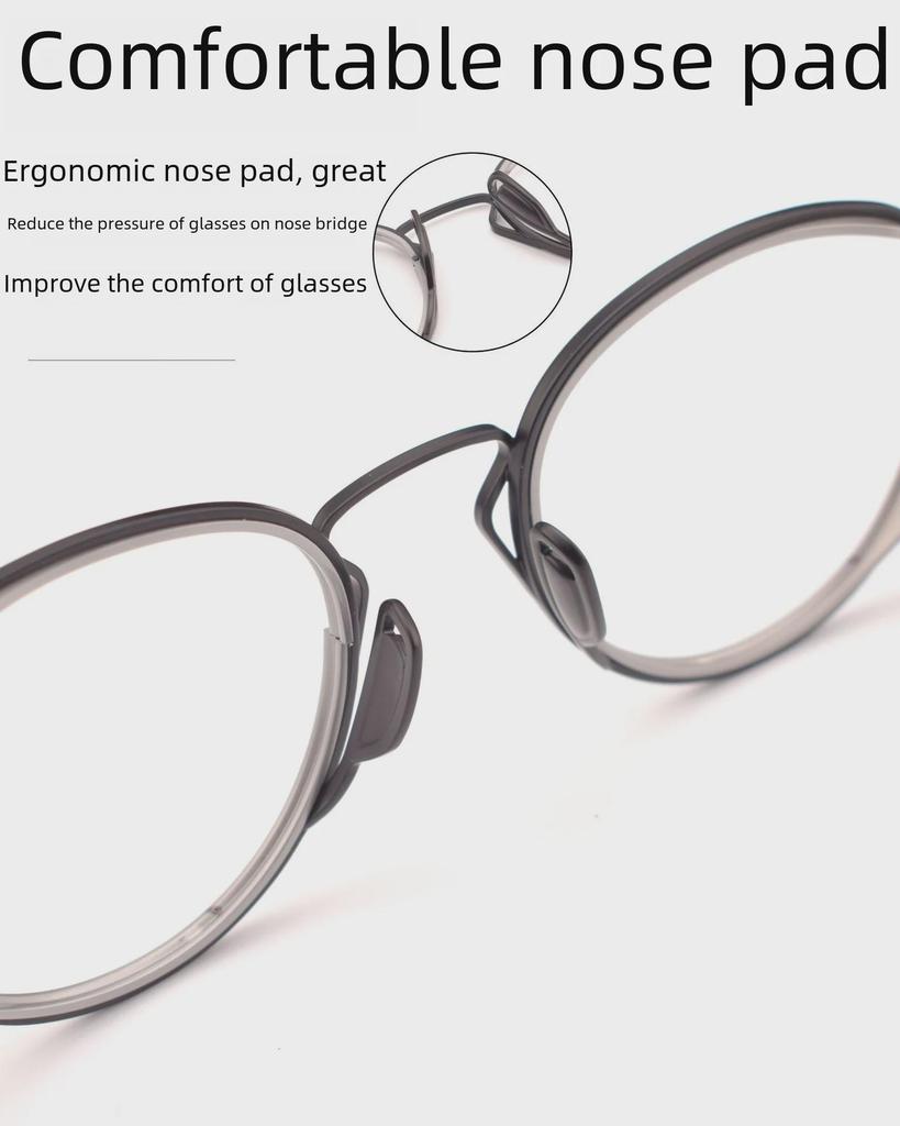 Dita Pure Titanium Retro Oval Glasses Frame, Style DTX100 - Fashionable and Perfect for Myopia, Men’s Large Frame.