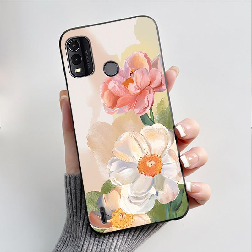 Для Nokia G11+ G11 G21 Чехол Пара Мода Бабочки Цветы Черный Мягкий Силикон ТПУ Чехол для Телефона Для Nokia G11 Plus Задняя Крышка