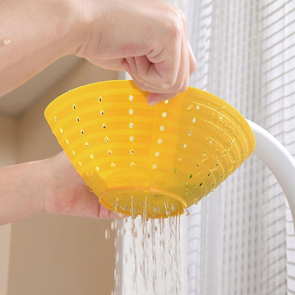Silicone Drain Bowl Soft Sauerkraut Water Squeeze Durable Fruit Strainer