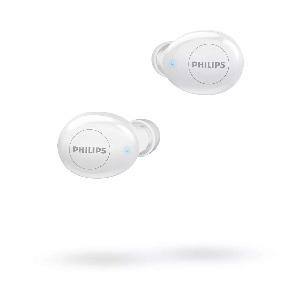 Philips Fully Wireless Earphones TAT2205 Charging Case Included Microphone IPX4 Waterproof Fast Charging Bluetooth5.1 Built-in (White)