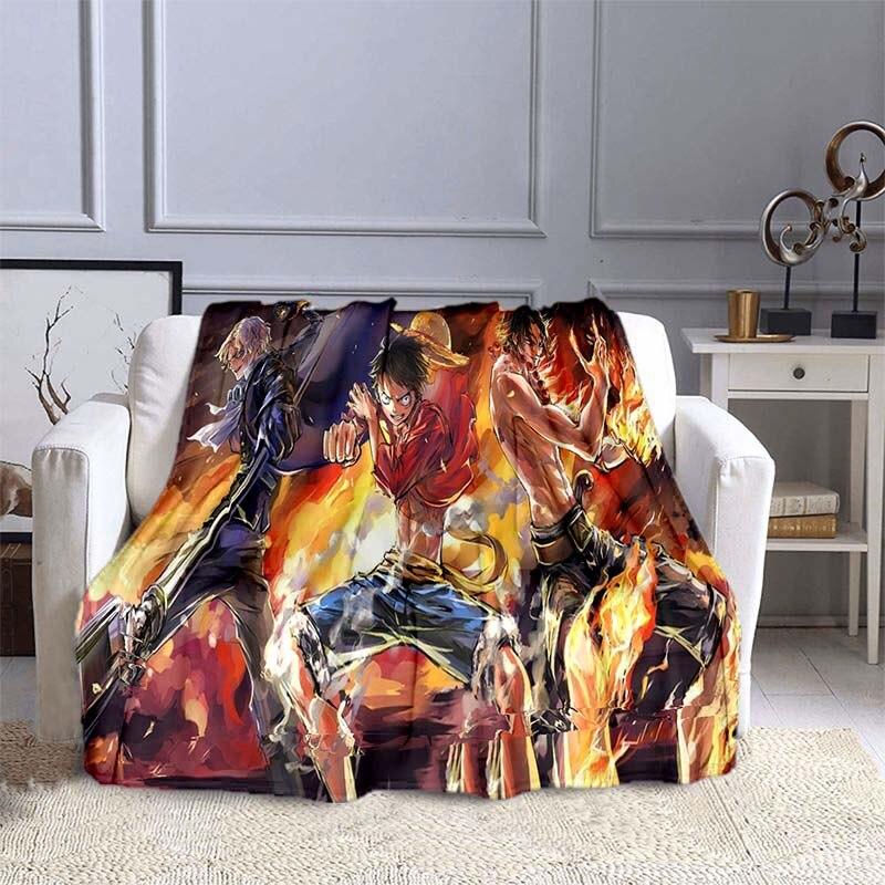 Аниме цельное прямоугольное одеяло с 3D принтом, фланелевое одеяло, фланелевое носимое одеяло, уникальное одеяло для дивана-кровати