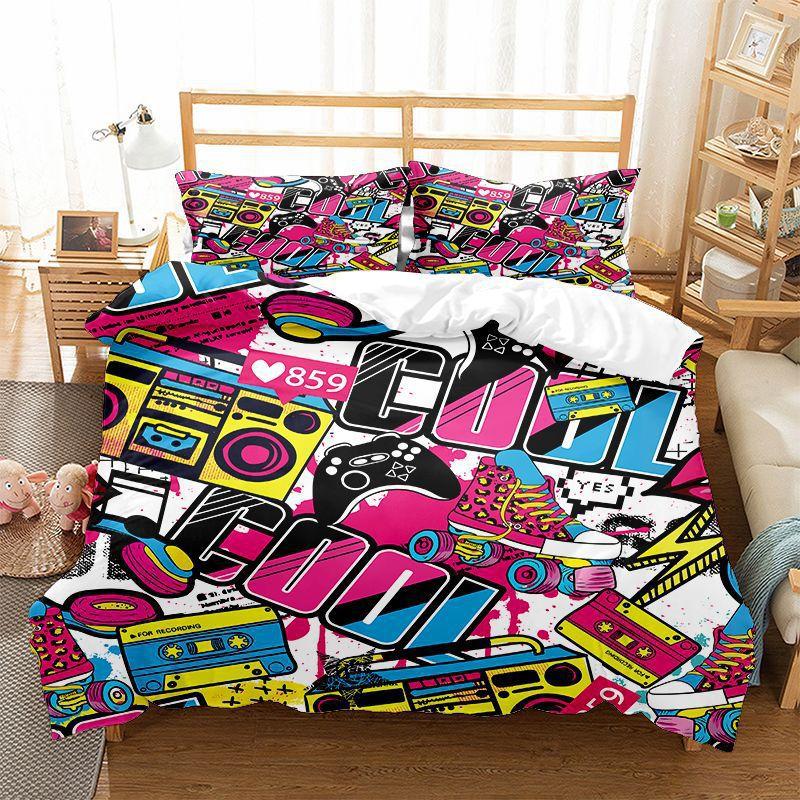 Fashion Technology Printing, 3D Digital Printing, Bedding, Duvet Covers, Pillowcases, Three-piece Sets