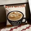 Creative Coffee Illustration Cushion Cover Reversible Soft Durable Pillow Cover Home  Car MultiScene Use for Daily Comfort