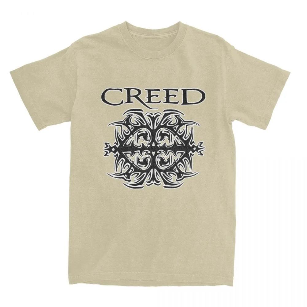 Мужская Женская Футболка с Логотипом Группы Creed Одежда Новинка Винтаж 90-е Рок Футболки Футболка Одежда Новое Поступление