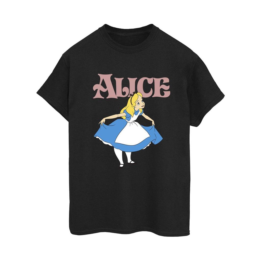 Disney Womens/Ladies Alice In Wonderland Take A Bow Cotton Boyfriend T-Shirt