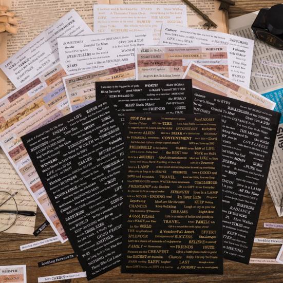 Delicate Convenient DIY Lightweight English Letter Scrapbook Papers Girl Gift Scrapbooking Stickers