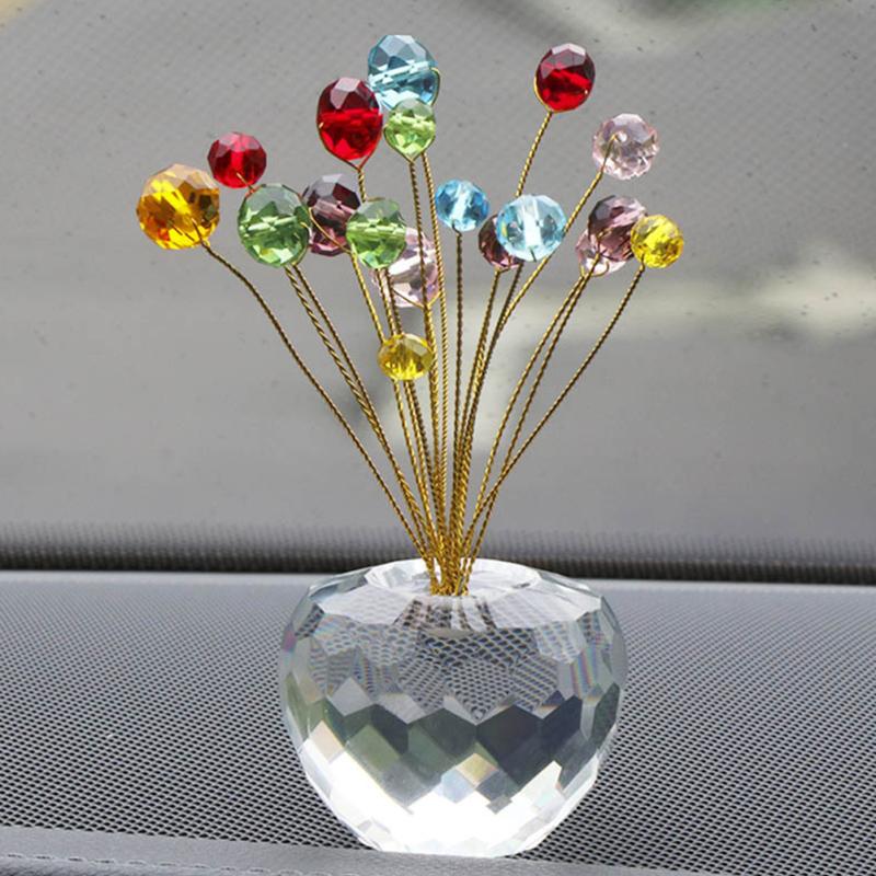 Lucky Fruit Crystal Автомобильный орнамент Красочные бусины Статуэтка Коллекция Домашнее украшение для интерьера