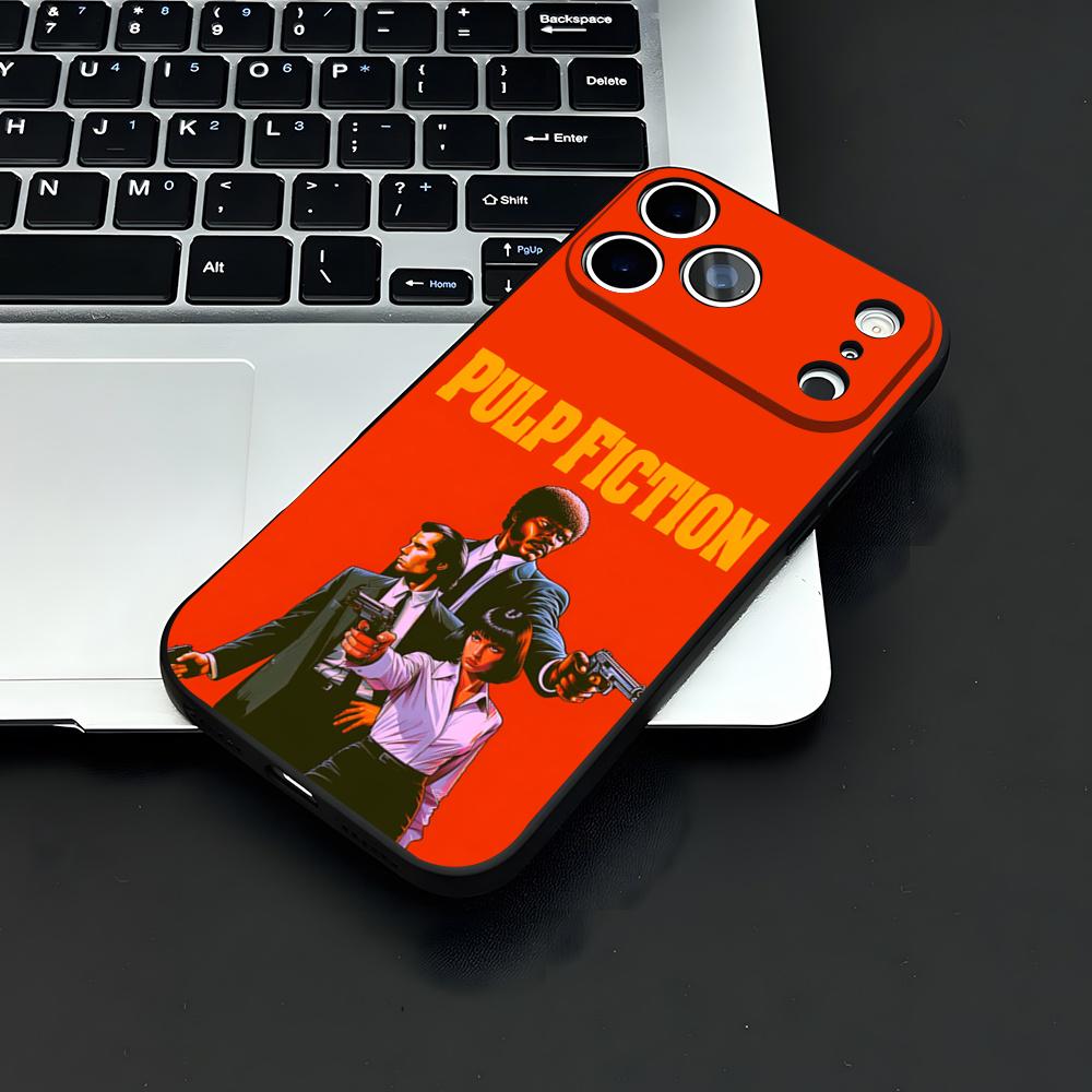 Movie P-Pulp-F- FictionS Phone Case For IPhone 17 Air 16 E Pro Max 15 14 13 Mini 12 Pro 11 Max Plus Black Soft Shell