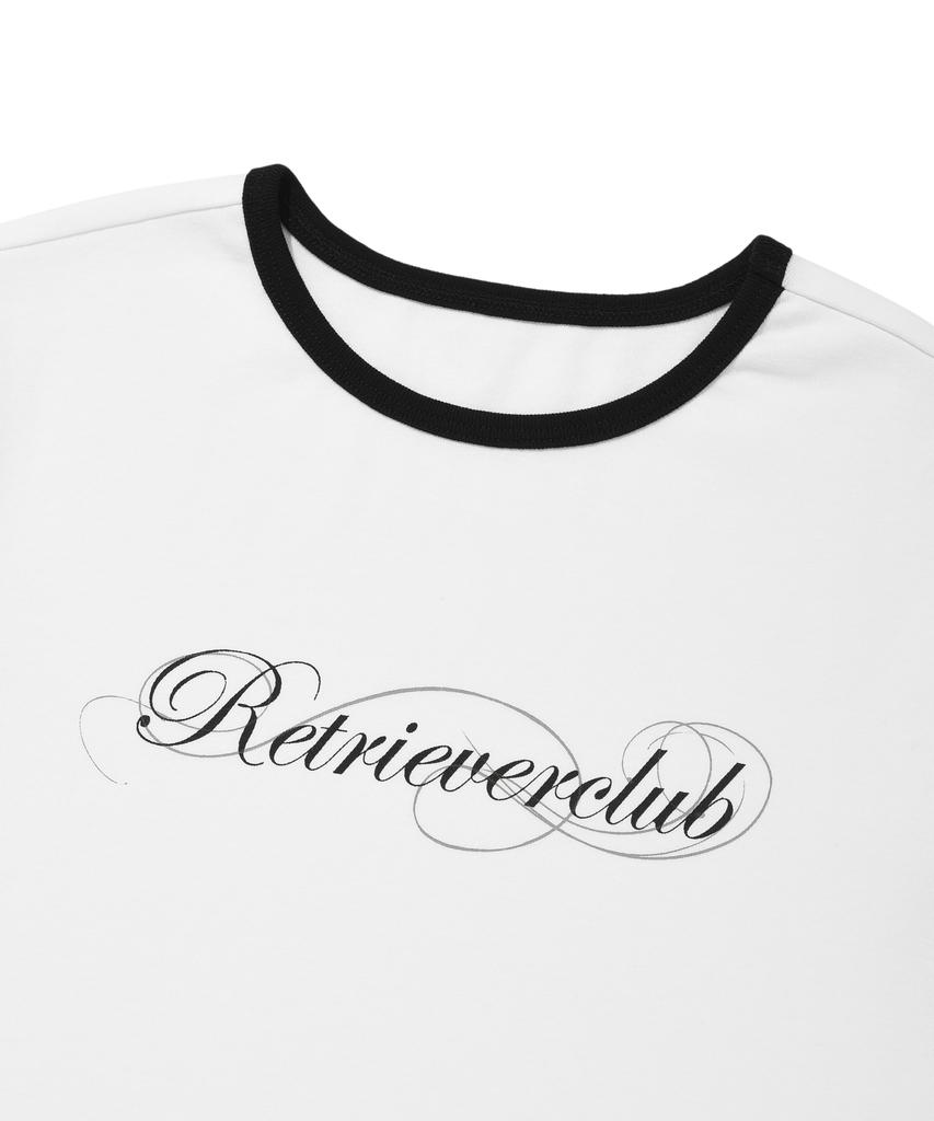 RETRIEVER CLUB Укороченная футболка с надписью Wave Script [Белый]