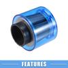 A ABSOPRO Air Filter Straight 40mm/1.57" for Most 110-125cc Motorcycles, ATVs, Mopeds, Dirt Bikes, Race Bikes Blue