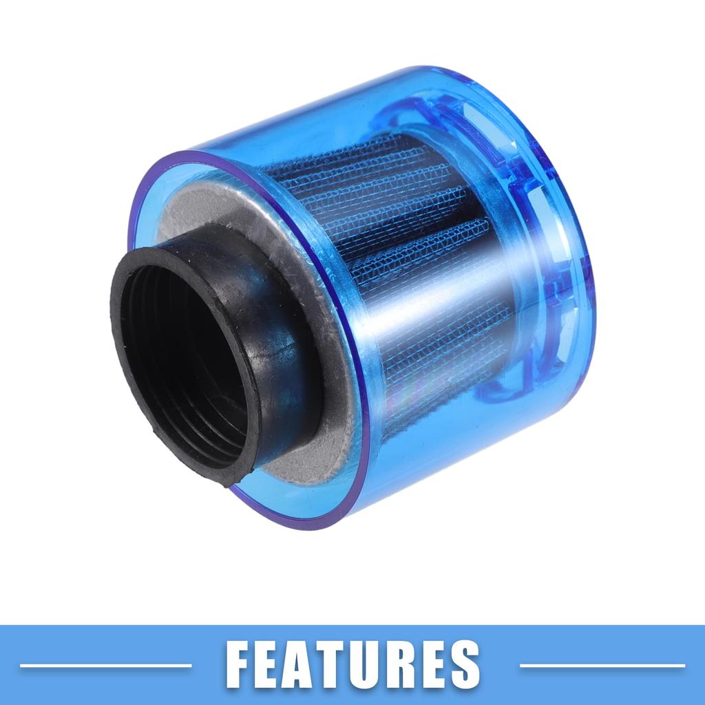 A ABSOPRO Air Filter Straight 40mm/1.57" for Most 110-125cc Motorcycles, ATVs, Mopeds, Dirt Bikes, Race Bikes Blue