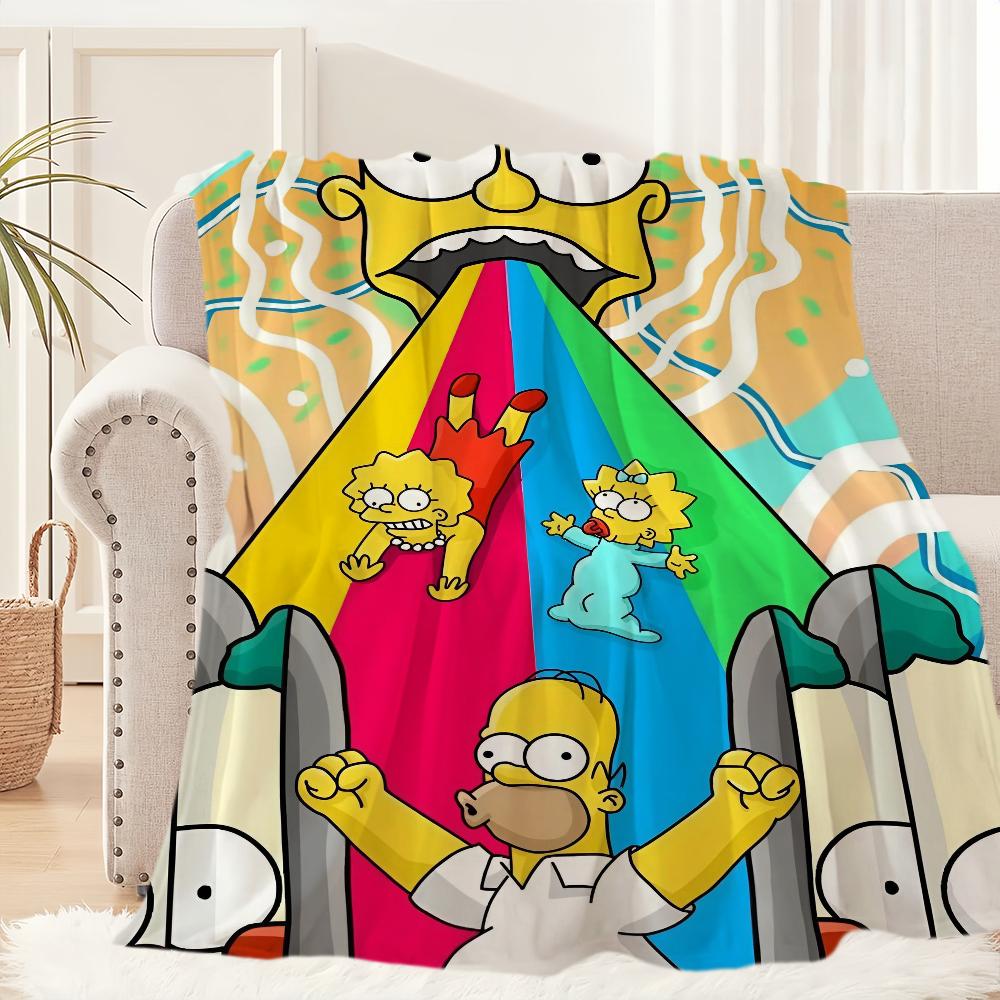 Смешное Мультяшное Одеяло The S-Simpsonss Одеяло для Дивана Дивана Путешествий Дома Пешего Туризма Пикника Постельное Белье Фланелевое Одеяло подарок на день рождения