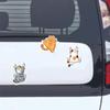 DS100#35.5x15cm Quirky Cat Cartoon Car Decal  Self-Adhesive Vinyl Animal Sticker