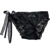 White Fang Sexy Lingerie Panties with White and TT356 Women's Ruffles, Black, (Black)