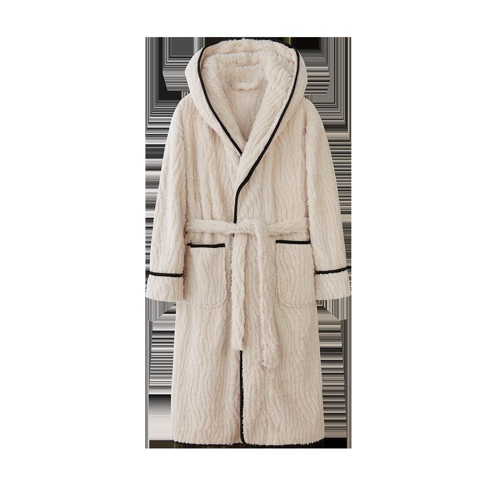 Зимние фланелевые банные халаты для пар с длинными рукавами для мужчин и женщин, домашняя одежда, теплые утолщенные халаты-кимоно большого размера, толстовки, одеяла