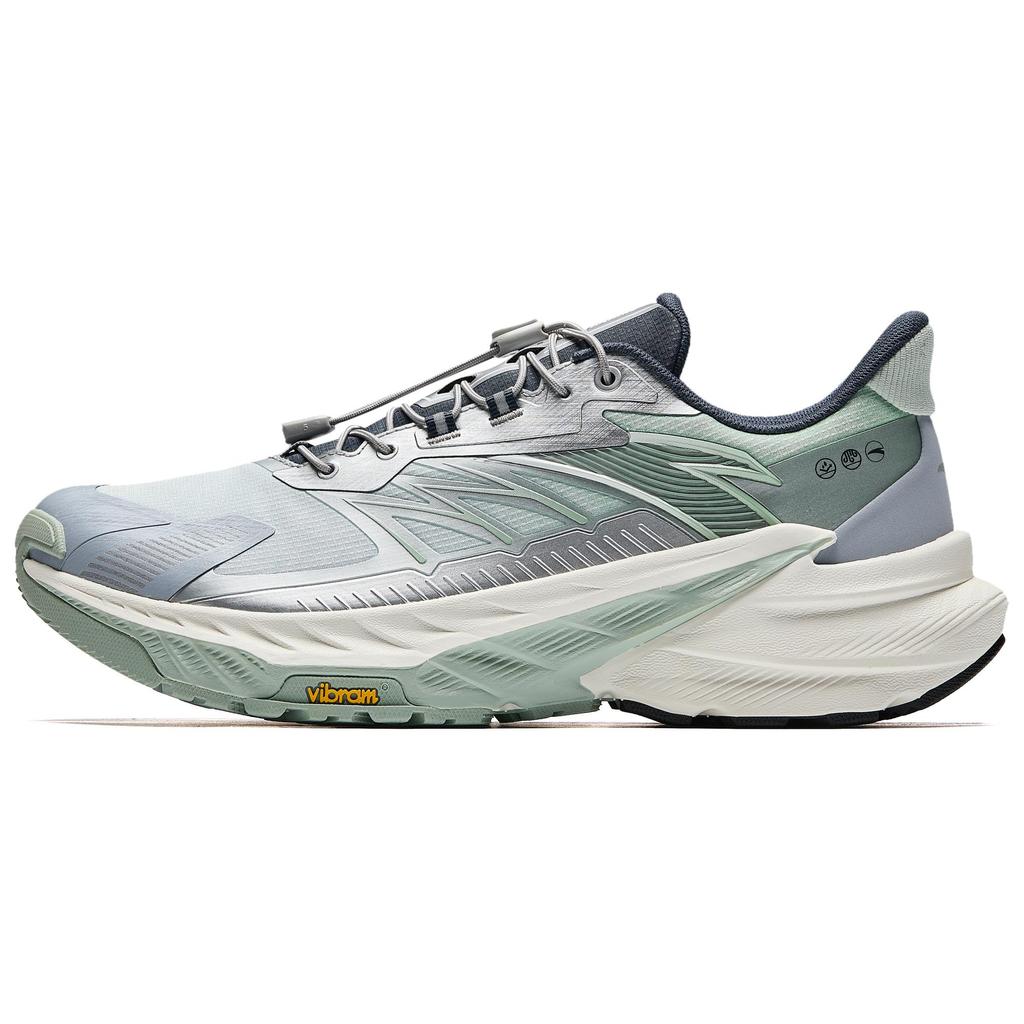 New Anta Anti-Slip Wear-Resistant Low-Top Trail Running Running Shoes Men's Gray Blue Green 912445587-1