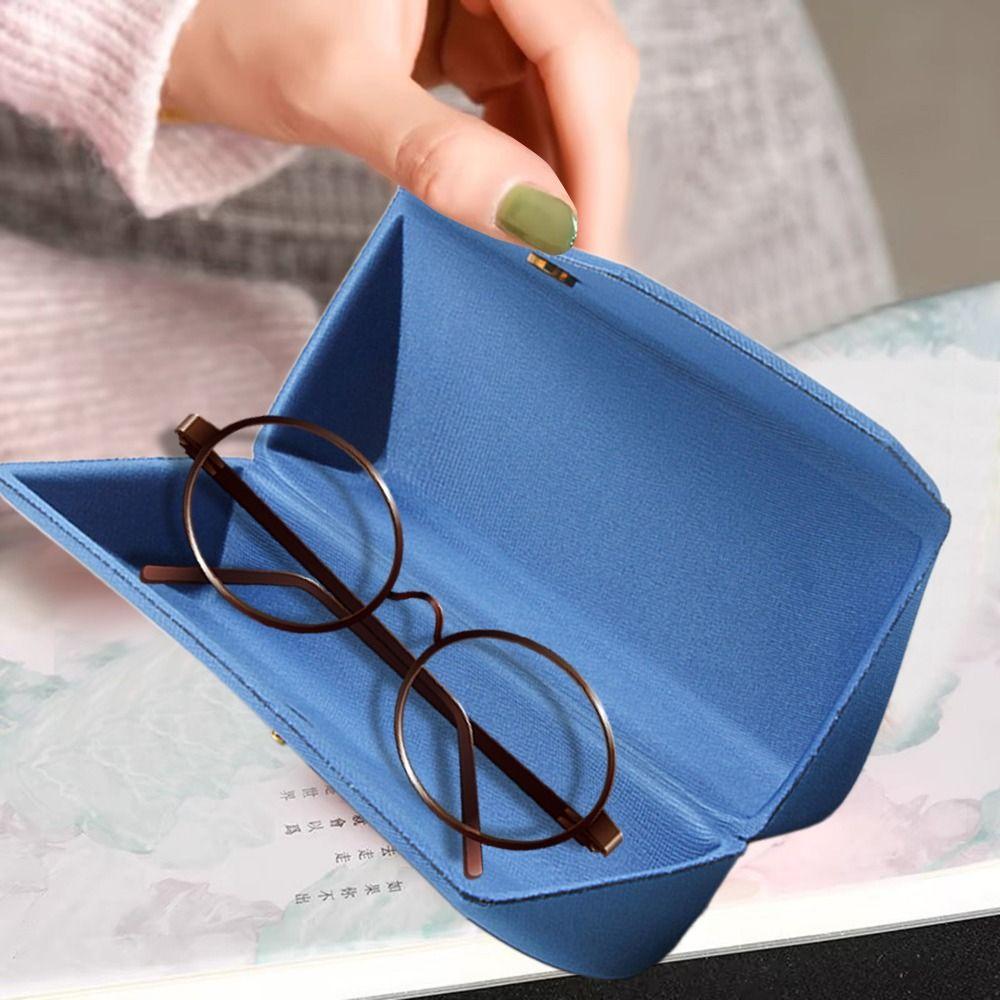Треугольный складной футляр для очков Портативный защитный чехол для очков Сумка для очков Солнцезащитных очков Мужчины Женщины