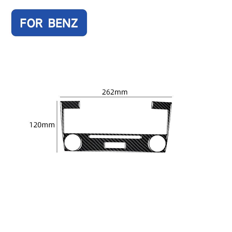 Real Carbon Fiber For Mercedes Benz C Class W203 2005-2007 Car Center Console Panel Frame Sticker Car Interior Accessories