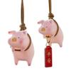 Lucky Piglet Car Pendant Interior Mirror Car Charm Hanging Pendant Swing Pig Car Pendant Auto Decorations Ornament Accessories