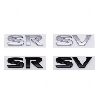 3D Металлическая наклейка-значок SR SV Логотип Боковое крыло Багажник Задний значок Декаль