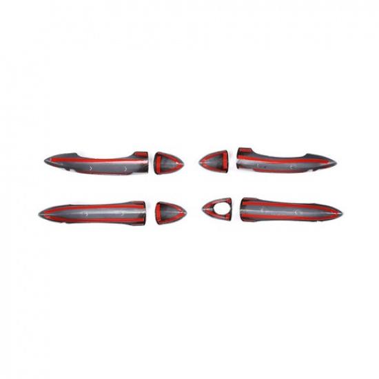 Exterior Door Handle Decor Cover Trim without hole For Alfa Romeo Giulia 17-20