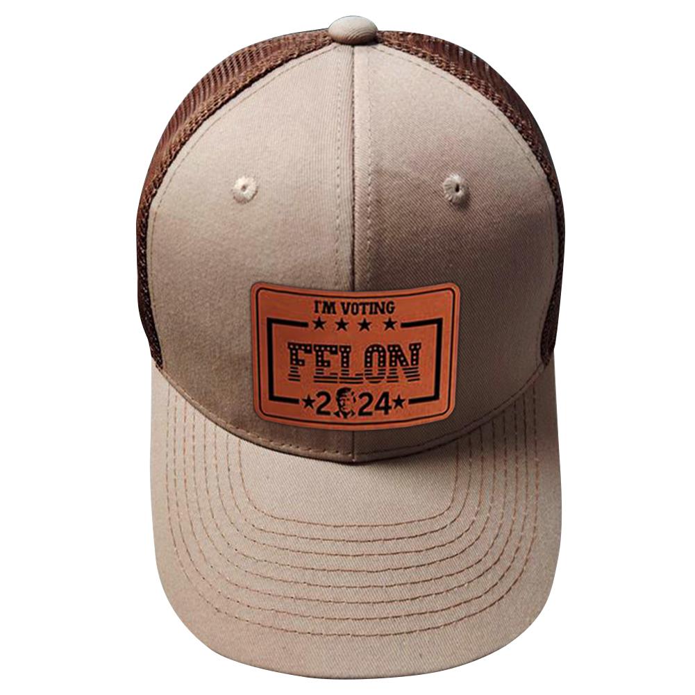 Trump  Baseball Cap Peaked Cap with Snapback Enclosure Political Dad Hat I'm Voting Felon American Patriot Hat for Men Women