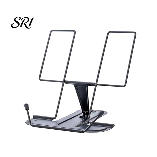 Book Holder for Office Use Foldable Iron Stand Adjustable with Non-Slip Base Portable Desktop book, Sheet Music & Study Stable