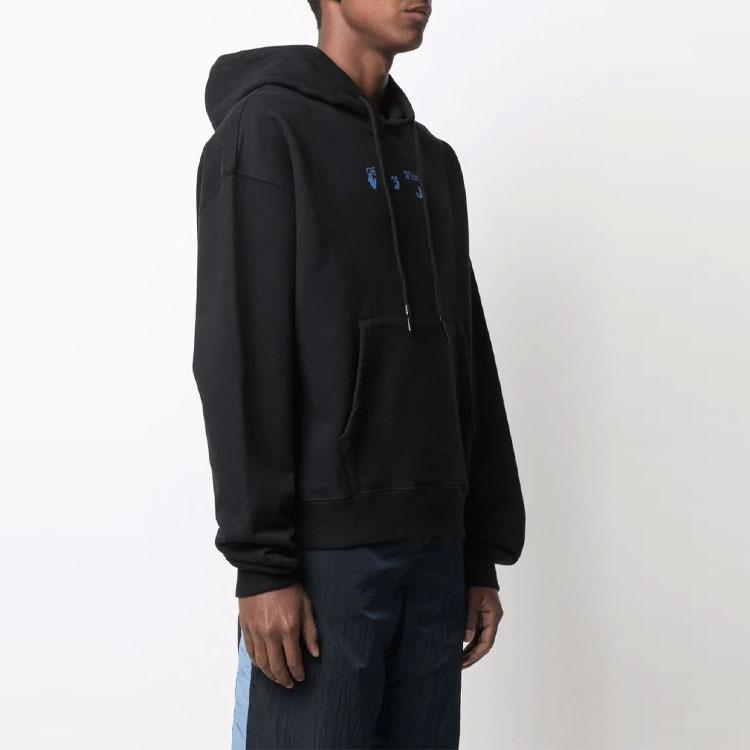 Off-White Liquid Mirko Hoodie Black Men Tops OMBB037S21FLE0071045