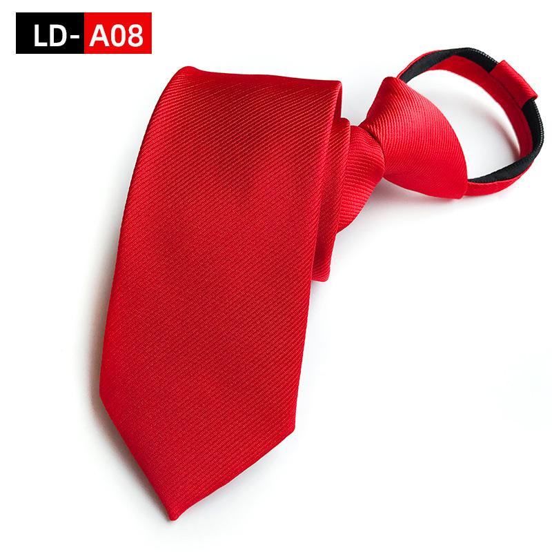 Мужской деловой галстук 8 см, галстук на молнии, ленивый свободный узел, западные украшения