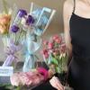 50PCS Packing Material Bouquet Wrapping Paper Transparent Flower Paper Bag  Mother's Day