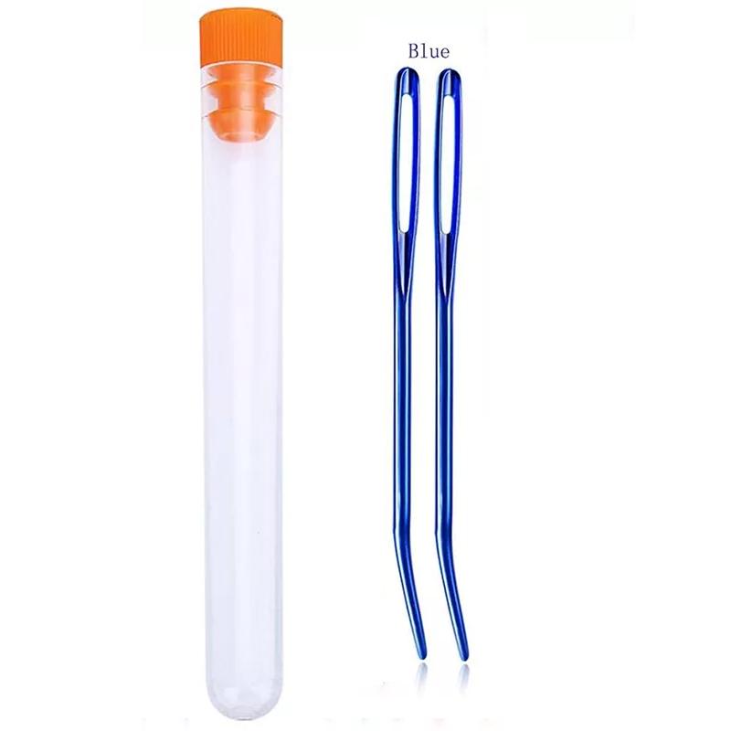 Набор игл для вязания пряжи, гобеленовые иглы с загнутым кончиком для пряжи, иглы с большим ушком и тупым ушком для ручного шитья, вязания крючком