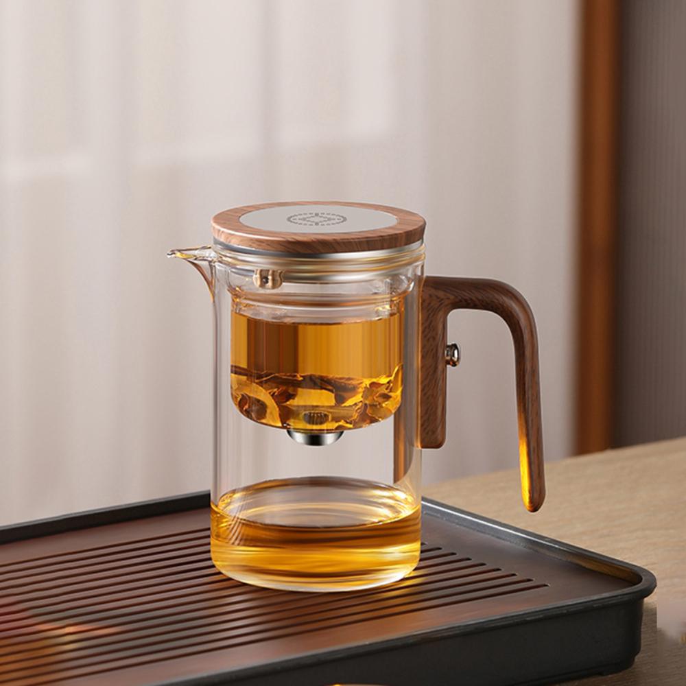 520/600/800ml Glass Teapot with Filter, Magnetic Switch Tea Separation Filter, Home Use, Gift