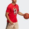 Adidas Dame Abstract Basketball Athlete Print Short Sleeve T-Shirt Men Tops Red GN9000