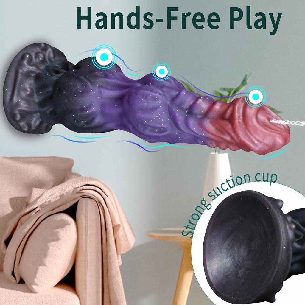 Large Dog Knot Ejaculating Dildo With Suction Cup Spray Function Silicone Animal Dildos Squirting Penis Sex Toys For Women Men