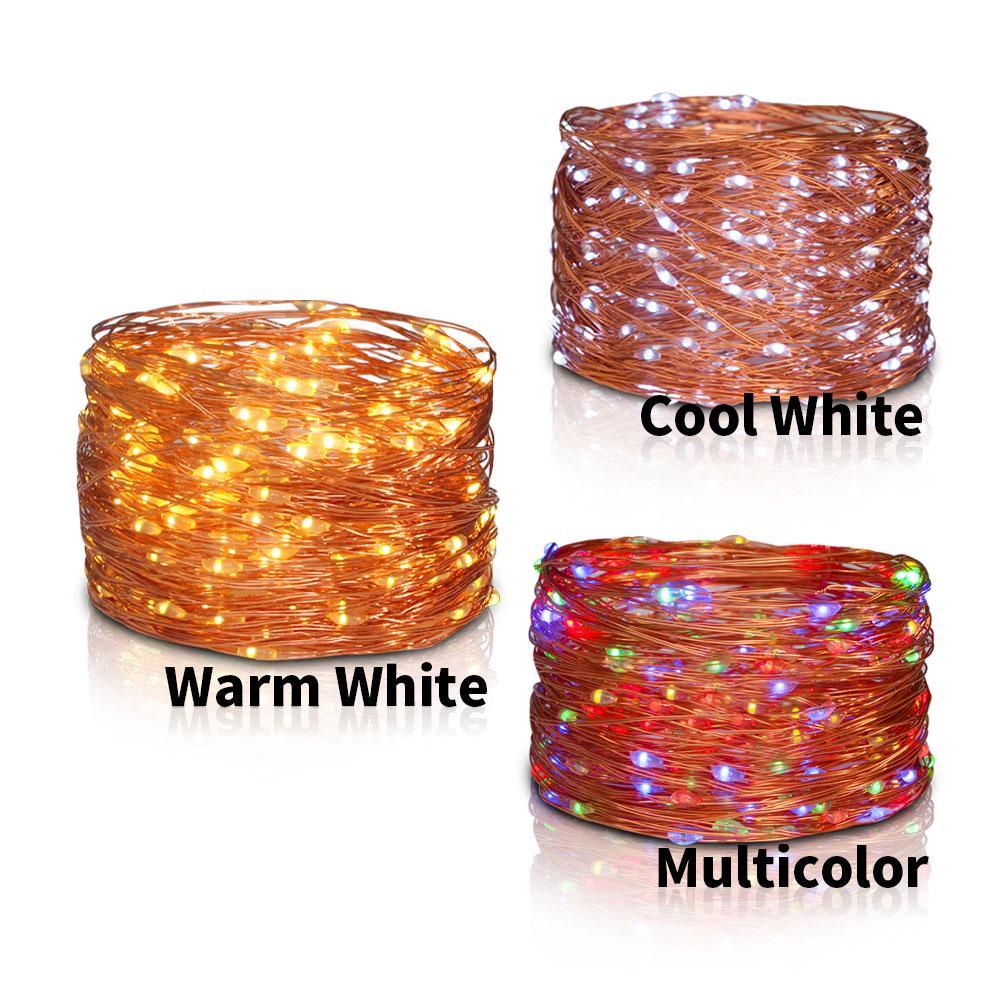 Гирлянда LED огней на проволоке с пультом дистанционного управления для декора