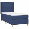 3131879 vidaXL Lit à sommier tapissier avec matelas Bleu 90x190 cm Tissu