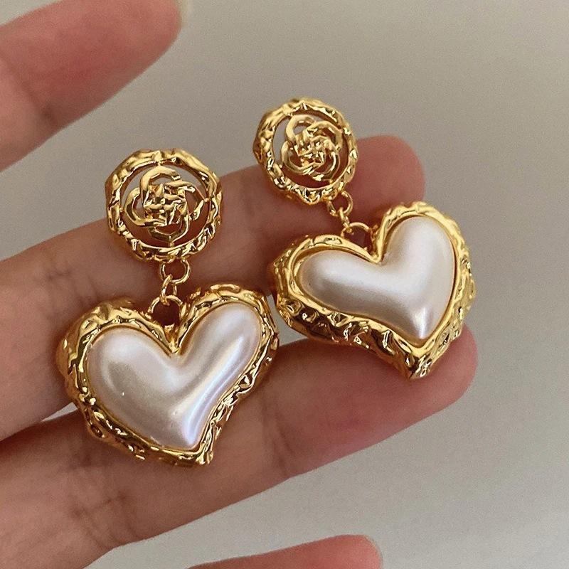 Irregular Retro Round Metal Post Earrings for Women Brown Vintage New Style Fashion Jewelry Timeless Daily Accessories Gifts